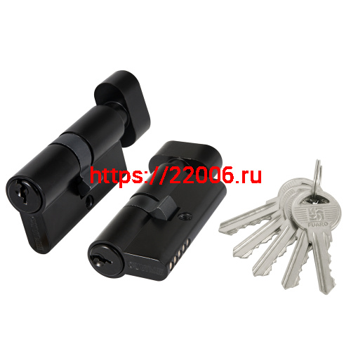 Цилиндровый Fuaro (Фуаро) механизм (100 ZM/60) 1000ZMKnob60(25+10+25) BL черный 5Key с вертушкой Цилиндровый Fuaro (Фуаро) механизм (100 ZM/60) 1000ZMKnob60(25+10+25) BL черный 5Key с вертушкой