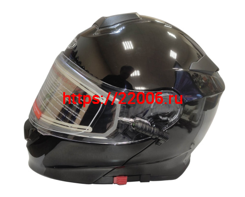 Шлем модуляр COBRA EC H271, черный глянцевый СНЕГОХОДНЫЙ, размер XL фото 3