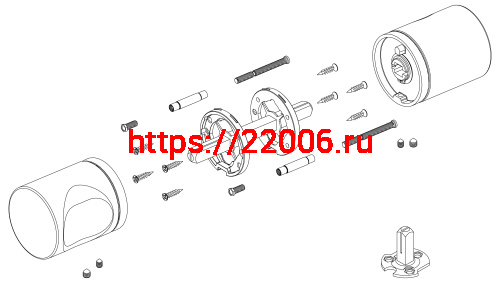 Ручка Armadillo (Армадилло) раздельная R.ART52.BALANCE BL-26 черный фото 3