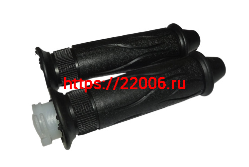 Ручка руля правая (газа) SPARK в сборе (с резинкой) + ручка левая (резиновая) (090/091)