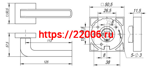 Ручка Fuaro (Фуаро) раздельная K.DM51.NEO (NEO DM) CP/WH-19 хром/белый фото 4 Ручка Fuaro (Фуаро) раздельная K.DM51.NEO (NEO DM) CP/WH-19 хром/белый фото 4