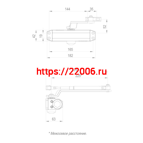 Доводчик Fuaro (Фуаро) дверной DC20-4 (DC-204) WH до 85 кг (белый) фото 3 Доводчик Fuaro (Фуаро) дверной DC20-4 (DC-204) WH до 85 кг (белый) фото 3