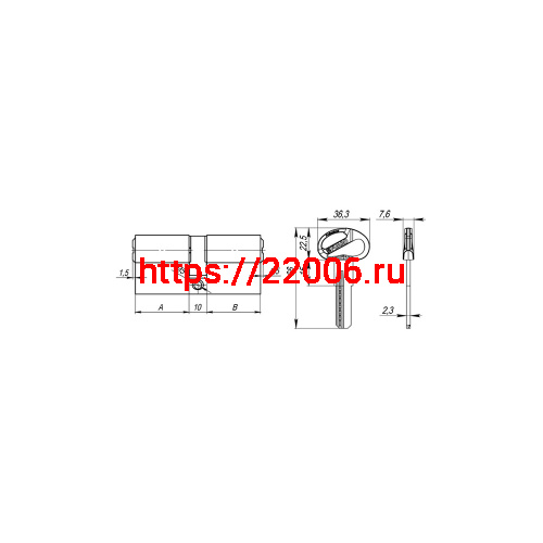 Цилиндровый Fuaro (Фуаро) механизм (D-PRO500/60) D-PRO5000Key60(25+10+25) BL черный 5Key фото 3 Цилиндровый Fuaro (Фуаро) механизм (D-PRO500/60) D-PRO5000Key60(25+10+25) BL черный 5Key фото 3