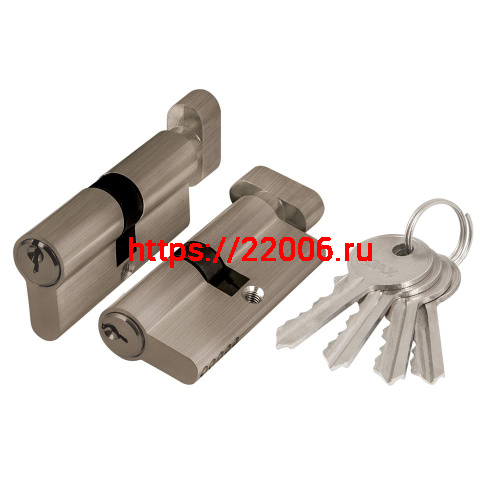 Цилиндровый Ajax (Аякс) механизм (AX102/60) AX1002Knob60 (25+10+25)/HD AB бронза 4Key с вертушкой