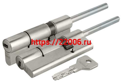 Цилиндровый механизм Cisa (Чиза) под вертушку (дл. шток) ASIX OE307-87.12 (90 мм/55+10+25), НИКЕЛЬ Цилиндровый механизм Cisa (Чиза) под вертушку (дл. шток) ASIX OE307-87.12 (90 мм/55+10+25), НИКЕЛЬ