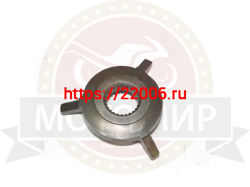 Храповик крыльчатки вариатора  GY6-50/60/80 (ТРИлистик для кикстартера) фото 2