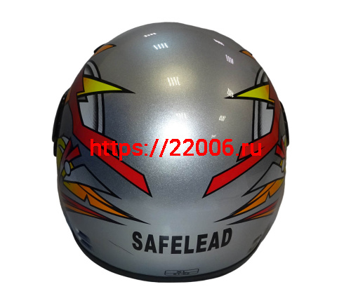 Шлем интеграл "Safelead" HF-908 (619) Детский E05 BLACK, TB-SILVER размер L (16 шт.) фото 4 Шлем интеграл "Safelead" HF-908 (619) Детский E05 BLACK, TB-SILVER размер L (16 шт.) фото 4