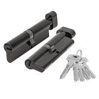 Цилиндровый Fuaro (Фуаро) механизм (200 ZM/100) 2000ZM Knob 100 (45+10+45) BL-24 черный 5Key с вертушкой