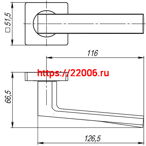 Ручка Ajax (Аякс) раздельная K.JK51.ERGO (ERGO JK) BL-24 черный фото 3