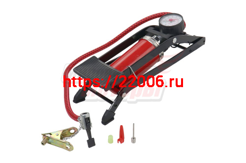 Насос вело ножной с манометром 55-120мм увеличенный шток EFP-8705 Насос вело ножной с манометром 55-120мм увеличенный шток EFP-8705