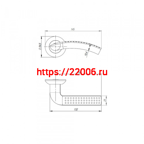 Ручка Punto (Пунто) раздельная R.TL54.LOGICA (LOGICA TL) 105mm ABG-6 зеленая бронза фото 2