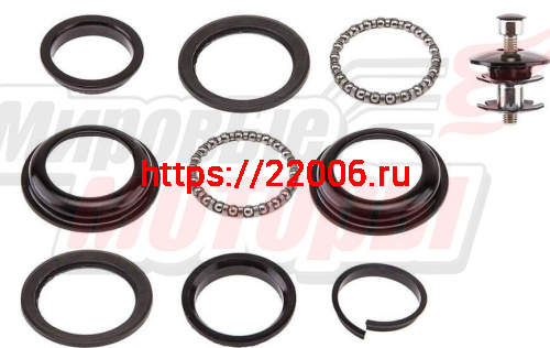 Детали рулевой колонки б/резьбовая,интегр.1-1/8" (28,6/44/30 мм, общ.h=9,5 мм ЧЕРНАЯ)FP-H807(комп) Детали рулевой колонки б/резьбовая,интегр.1-1/8" (28,6/44/30 мм, общ.h=9,5 мм ЧЕРНАЯ)FP-H807(комп)