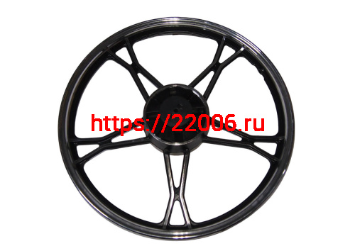 Обод 17" задний литой, барабан. тормоз 1,4-17  Альфа, VORTEX CITY (стандарт черный) (НАБОР) фото 2