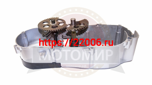 Крышка картера GY6-125 Сити125 вариатора левая с пусковым мех. кик вперед фото 3