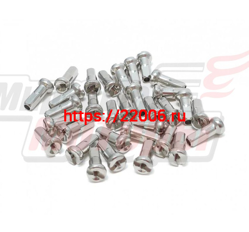 Ниппель вело для спиц 12мм(цена за уп.144шт) ХРОМ