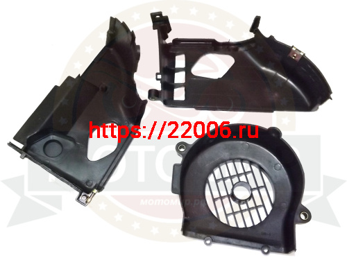 Кожух охлаждения цилиндра 4х такт. в сборе GY6-50/60/80, FT50QT-4A (+кожух крыльчатки 91832) фото 3