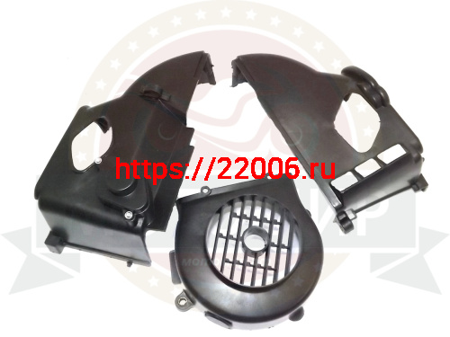 Кожух охлаждения цилиндра 4х такт. в сборе GY6-50/60/80, FT50QT-4A (+кожух крыльчатки 91832) фото 2