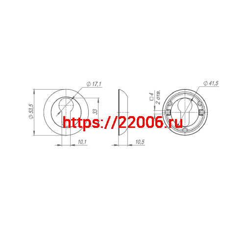 Накладка Punto (Пунто) под цилиндр ET.R.ZR54 (ET ZR) BL-24 черный фото 3 Накладка Punto (Пунто) под цилиндр ET.R.ZR54 (ET ZR) BL-24 черный фото 3