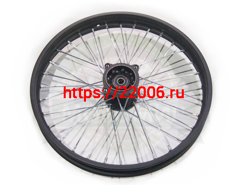 Обод 17" передний спицы 1,6-17  (ПИТ-БАЙК) Fighter125,TTR125сс, KAYO125-160с в сборе, ось D15 мм